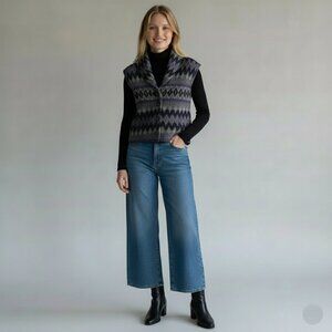 Ralph Lauren Lambswool Sweater Vest Shawl Collar Aztec Western Navajo Women’s M